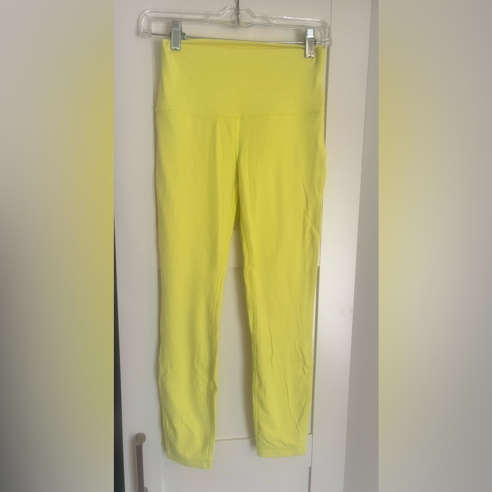 Lululemon Align Leggings Bright Neon Yellow Size 6 ActiveYoga Pilates Run Gym